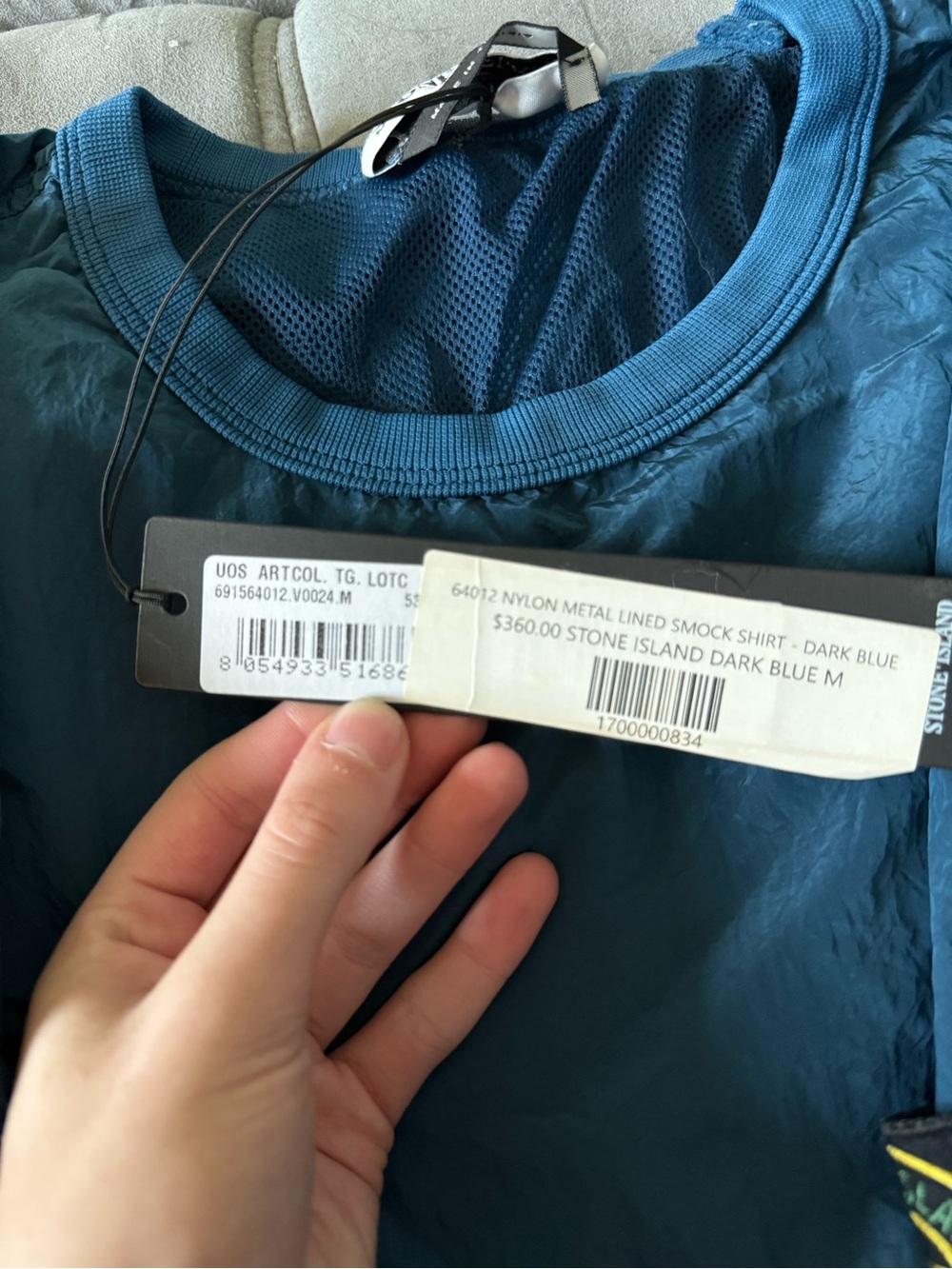Stone Island Dark Blue Nylon Smock Shirt - Picture 4 of 4